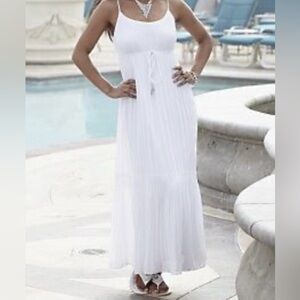 Midnight Velvet White Maxi Dress